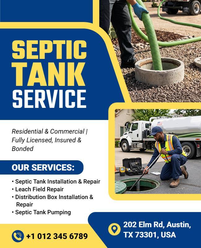 Septic Tank Service Flyer Template