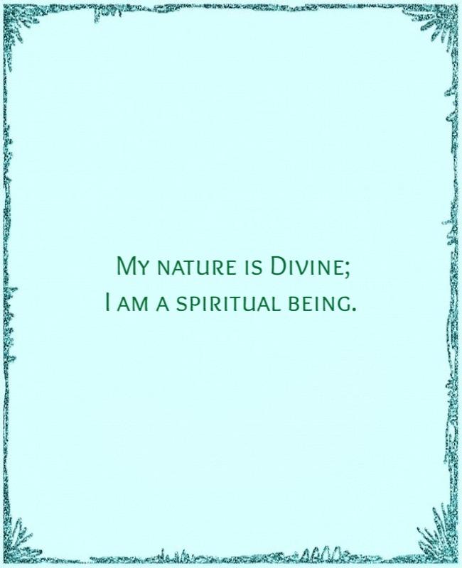 Serene Blue Inspirational Spiritual Affirmation Poster Template