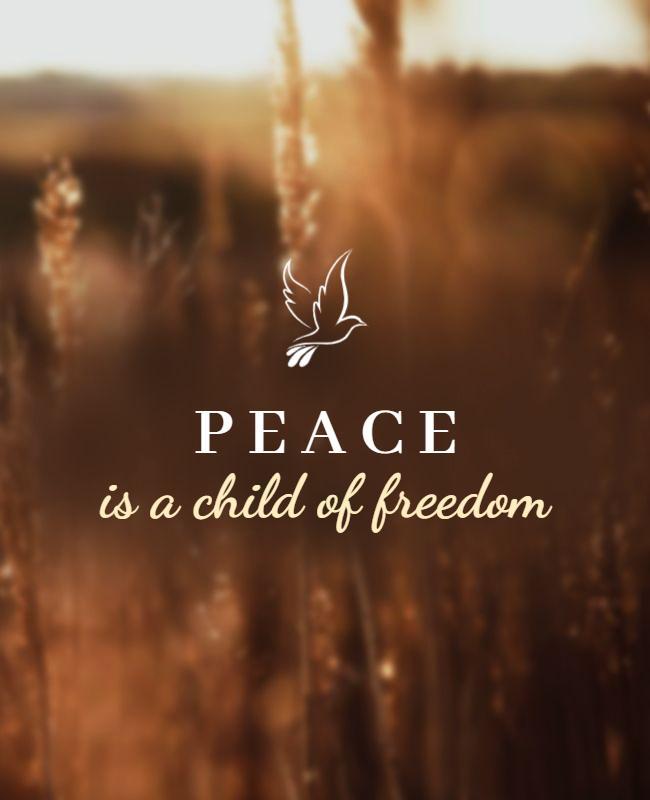 Serene Earthy Nature-Inspired Peace Poster Template