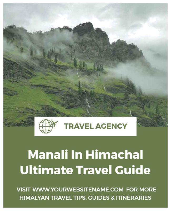 Serene Green Himalayan Travel Guide Poster Template