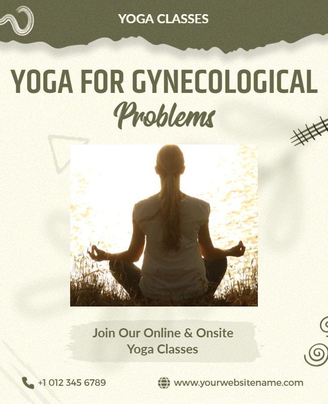 Serene Natural Yoga for Gynecological Problems Poster Template