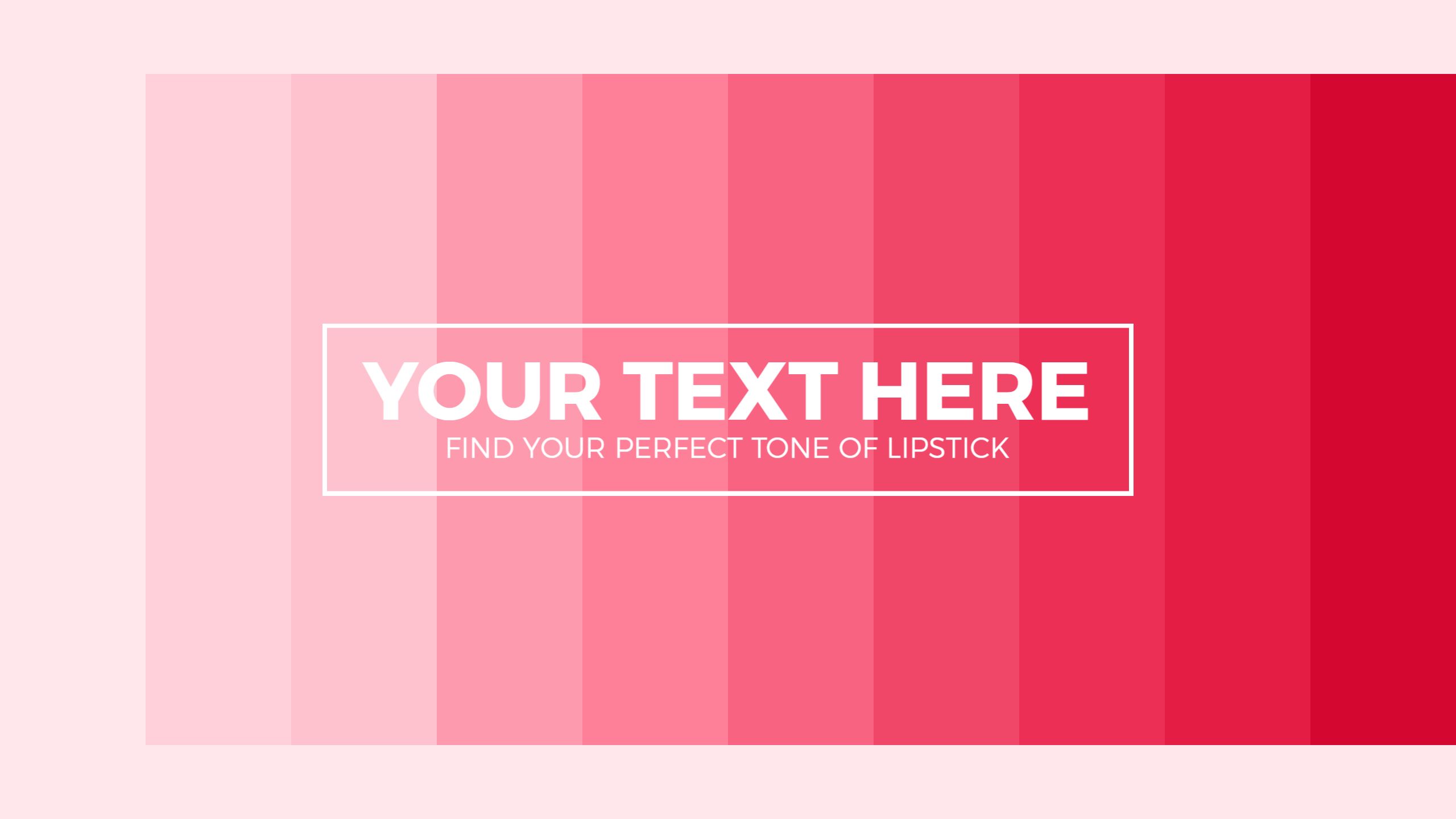 Shades of Pink with Lipstick Theme YouTube Banner Template