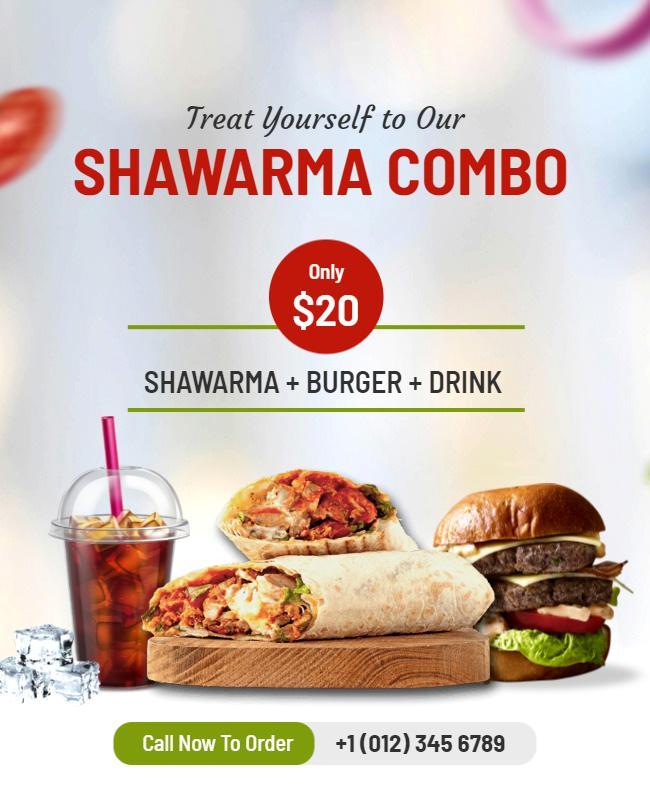 Shawarma Combo Special Offer Flyer Template