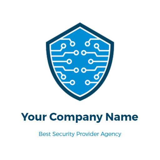 Shield Design Representing Advanced Security Technology Logo Template