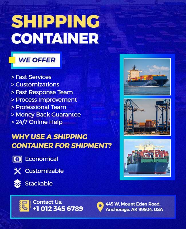 Shipping Container Services Promotion Flyer Template