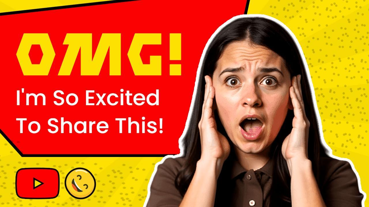 Shocking Excitement Reaction Trending YouTube Thumbnail Template
