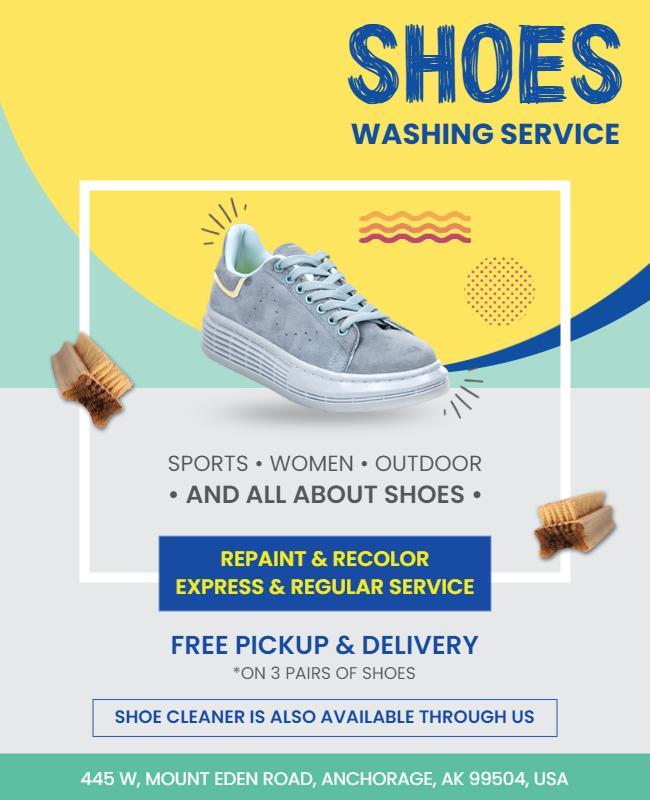 Shoe Cleaning and Recoloring Service Flyer Template