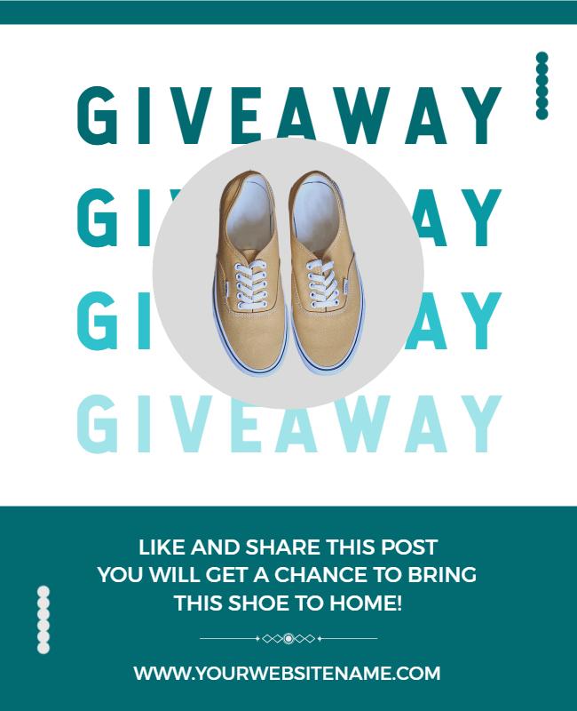 Shoe Giveaway Promotion Event Flyer Template