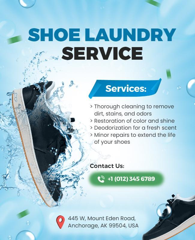 Shoe Laundry and Cleaning Service Flyer Template