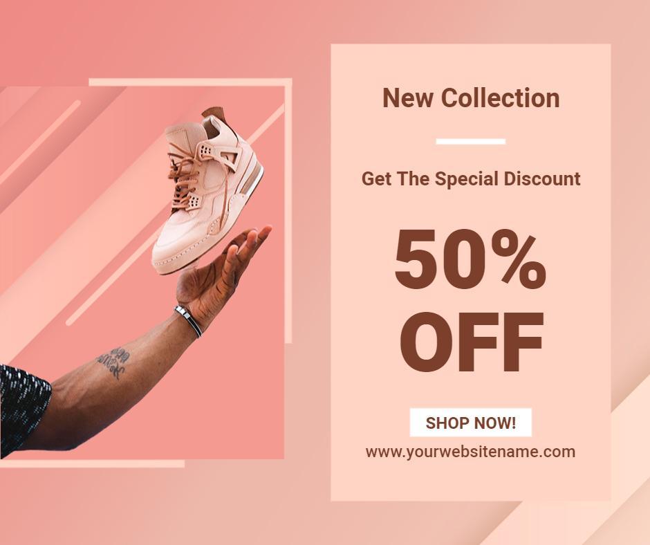 Shoe Sale Discount Event Facebook Flyer Template