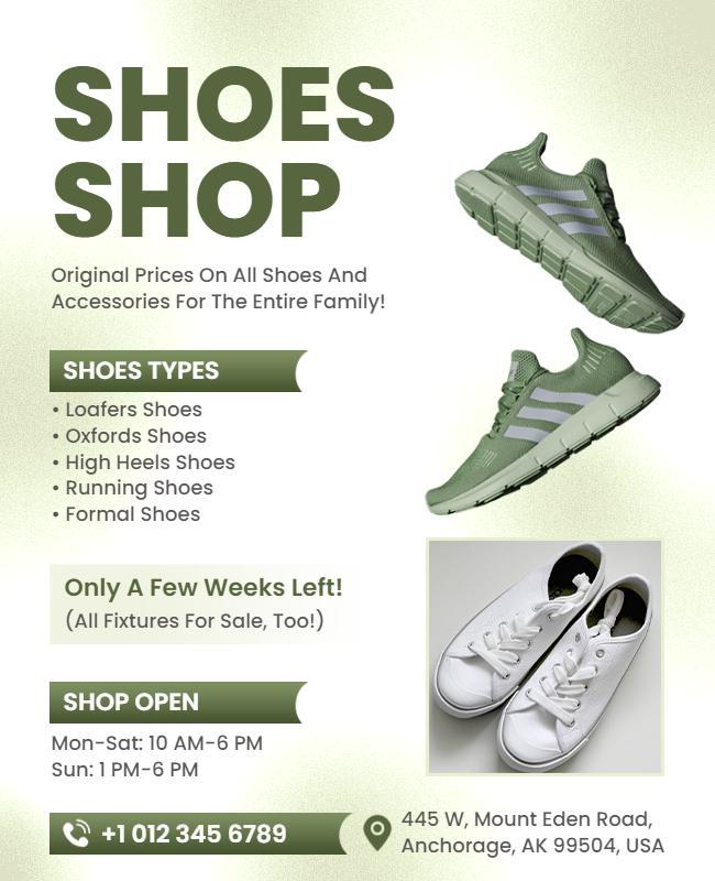 Shoe Store Sale Promotional Flyer Template