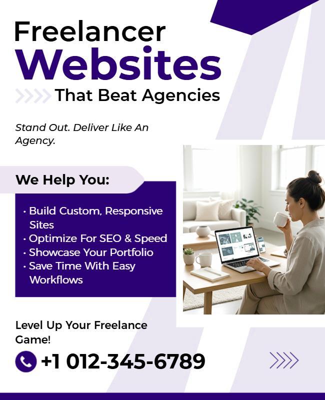Showcase Portfolio with Freelancer Website Flyer Template