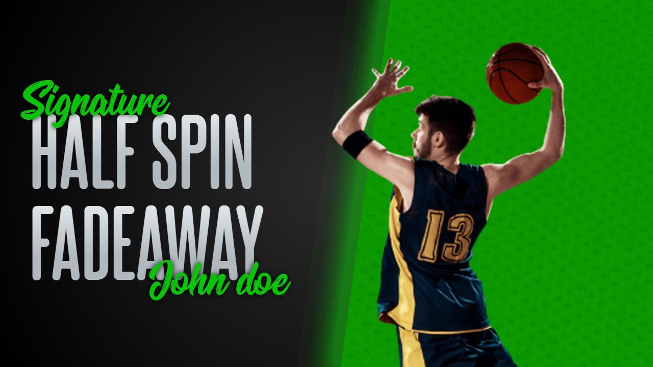 Signature Half Spin Fadeaway Basketball YouTube Thumbnail Template