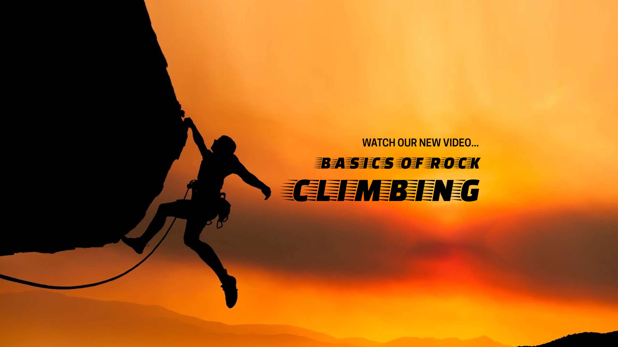 Silhouetted Climber Against a Vibrant Sunset YouTube Banner Template