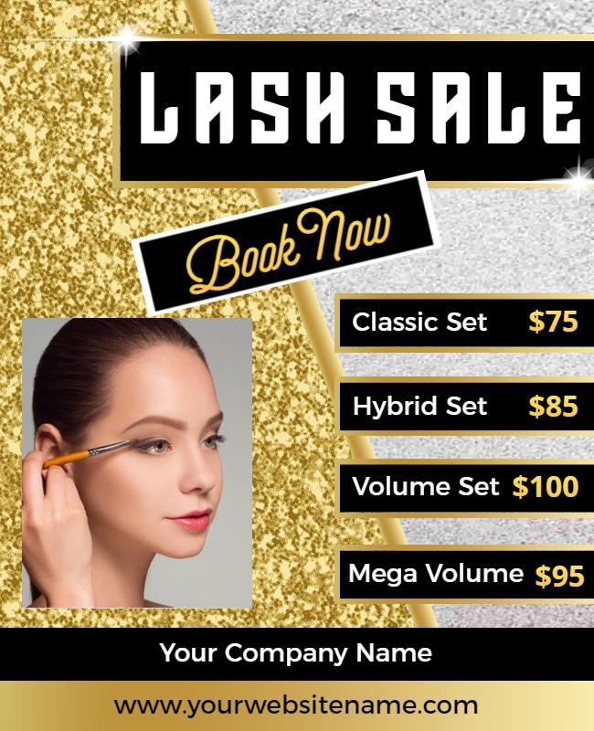 Silver Sand and Astra Eye Lash Beauty Flyer Template