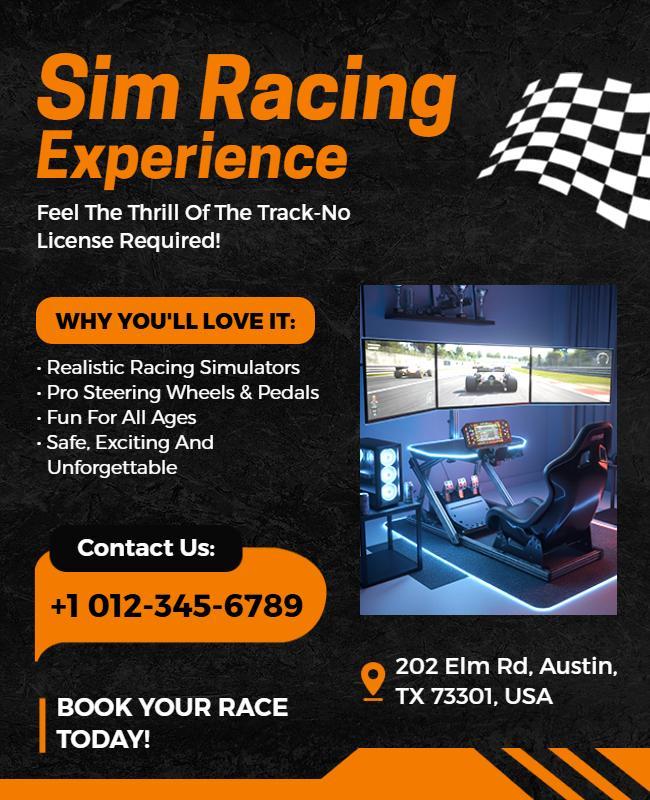 Sim Racing Experience Event Flyer Template