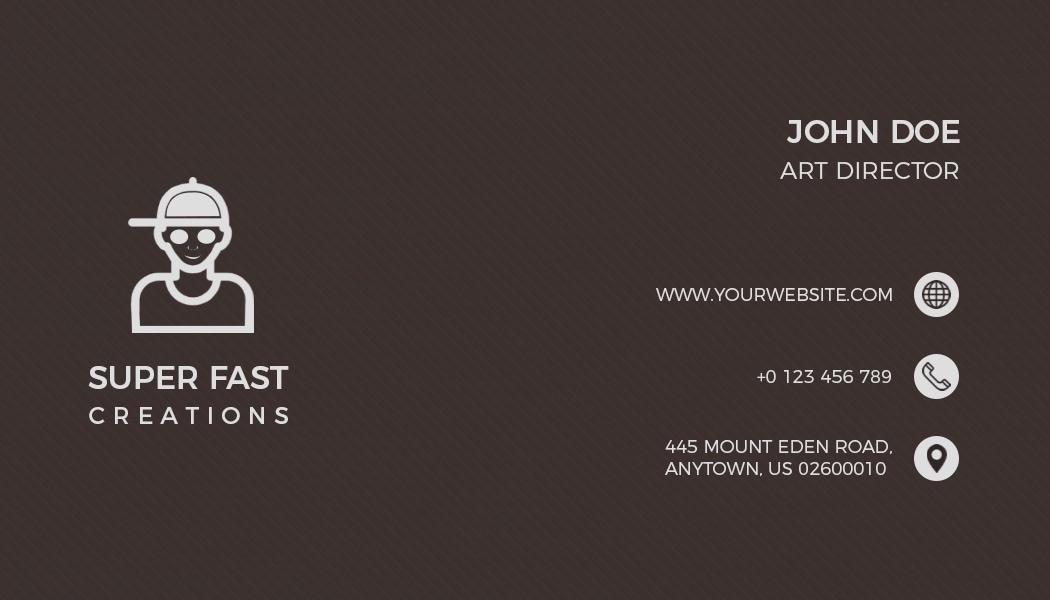 Simple Brown Modern Art Director Business Card Template
