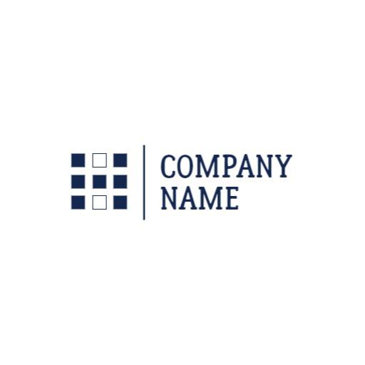 Simple Geometric Squares Design in Minimalist Style Logo Template