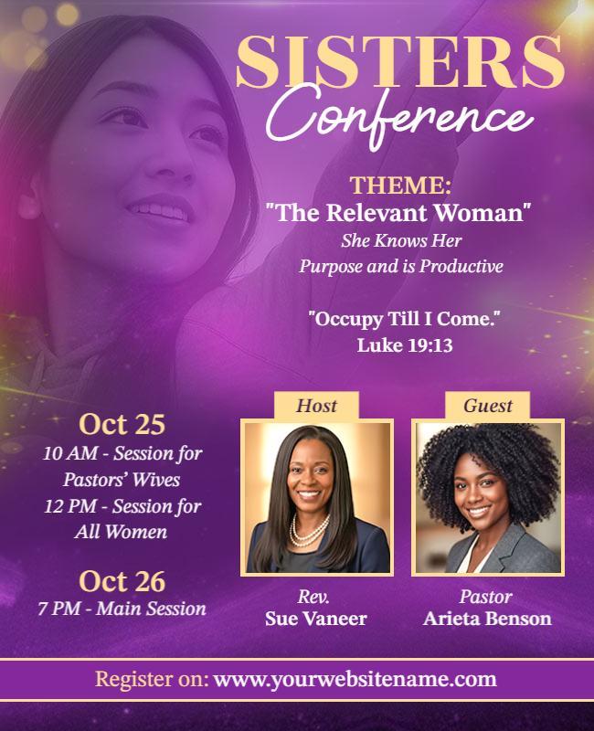 Sisters Conference October Event Flyer Template
