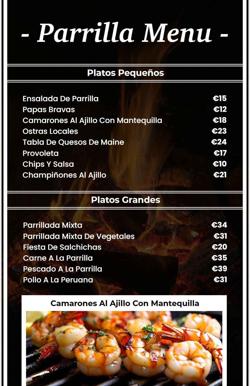 Sizzling Grilled Meats and Appetizers for Summer BBQ Menu Template