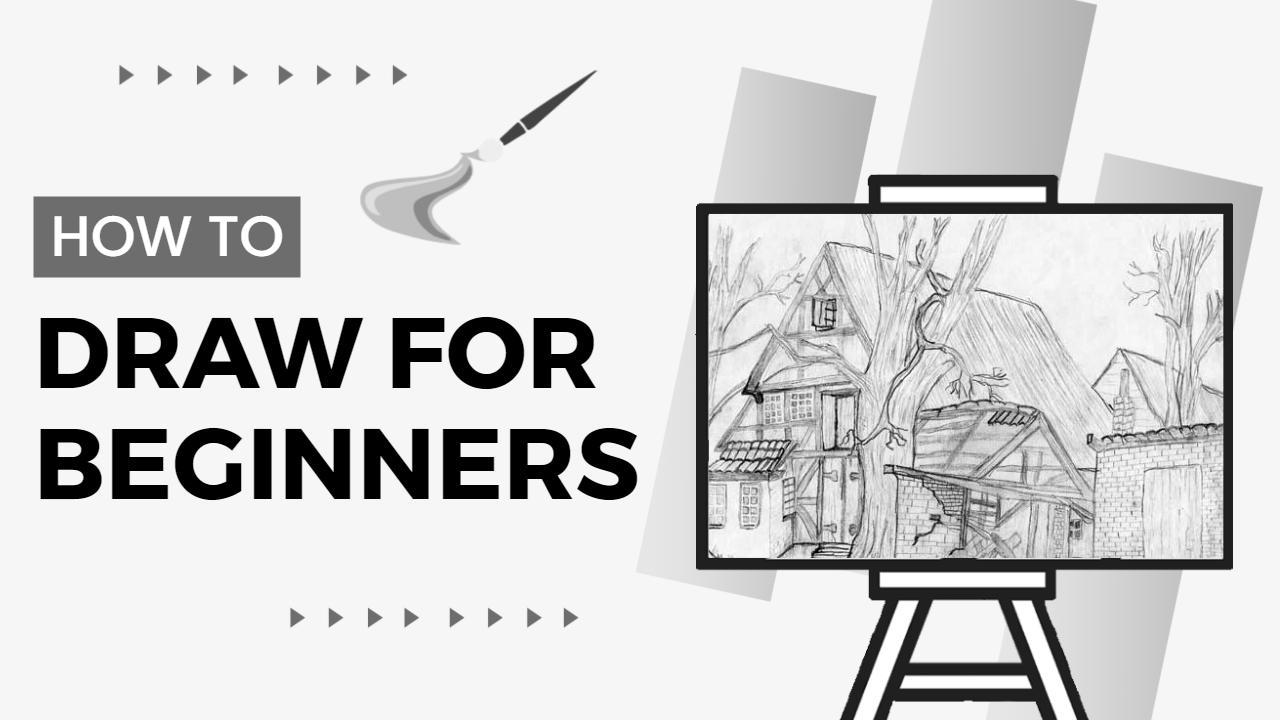 Sketching Techniques Guide for Beginners Tutorial YouTube Thumbnail Template