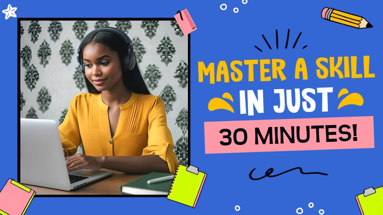 Skill Mastery Quick Learning Trending YouTube Thumbnail Template