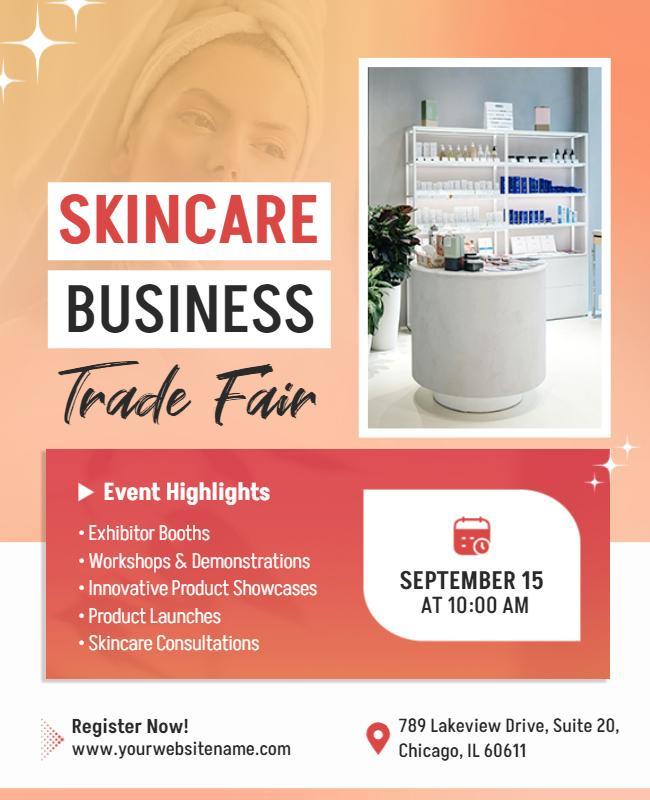 Skincare Business Trade Fair Event Flyer Template