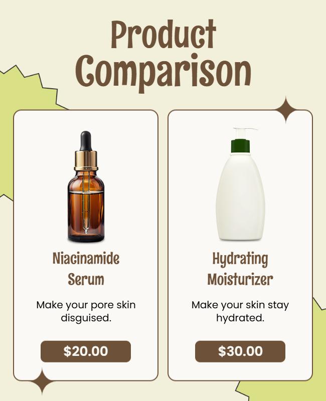 Skincare Product Comparison Flyer Template