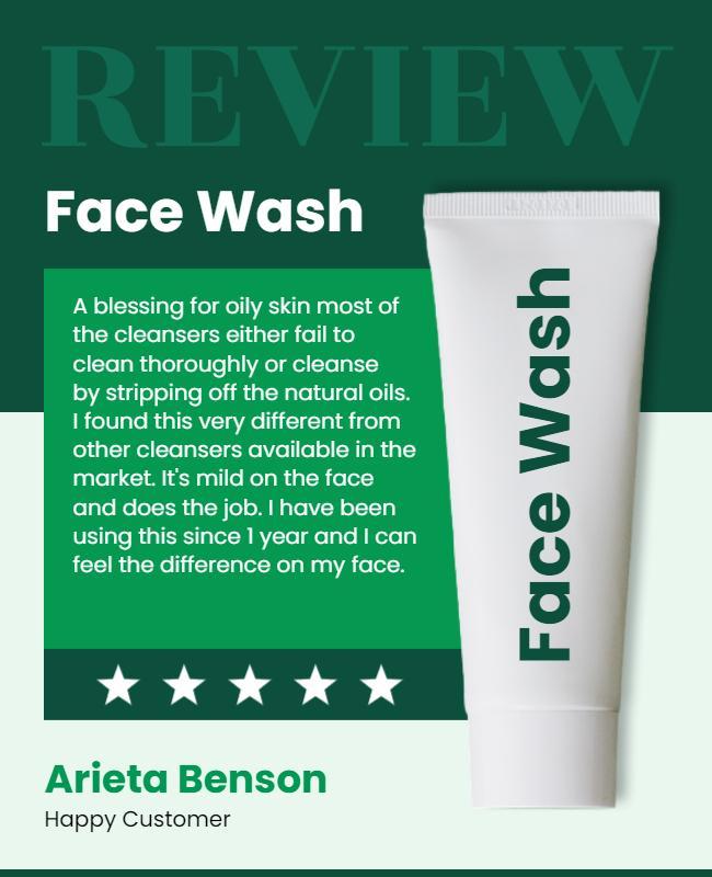 Skincare Product Review Flyer Template