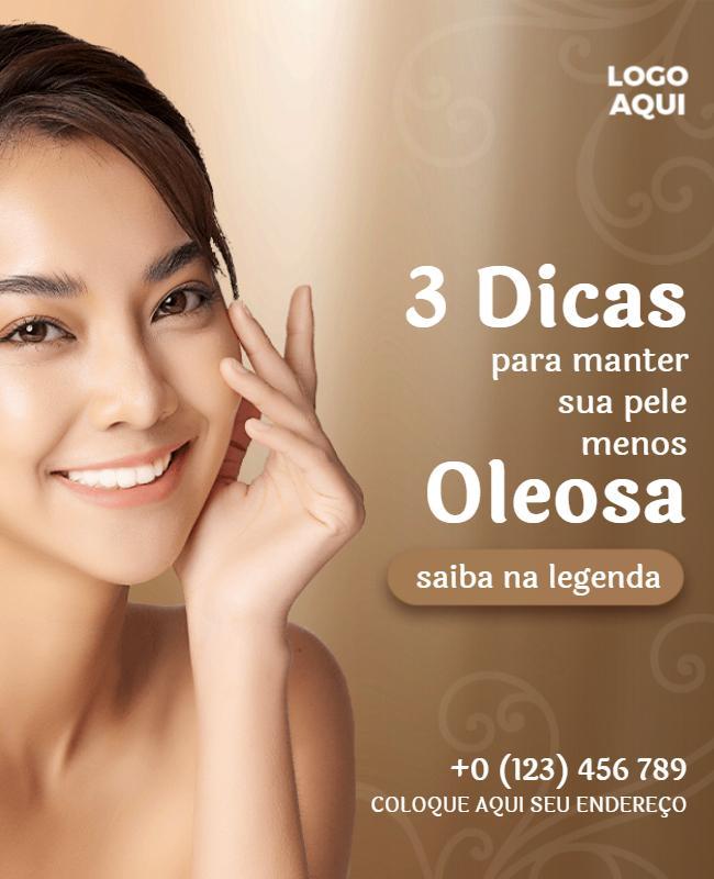 Skincare Tips for Oily Skin Flyer Template