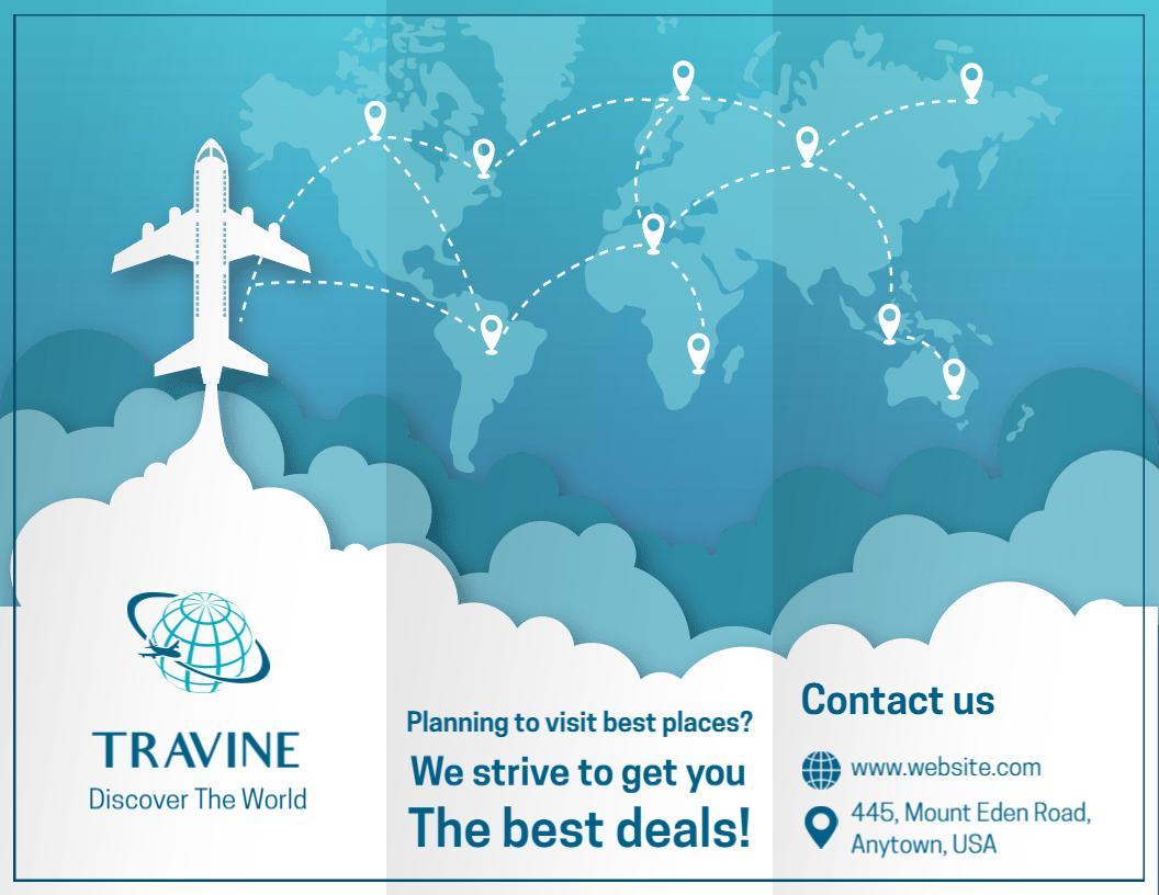 Sky Blue Travel Adventure Services Brochure Template