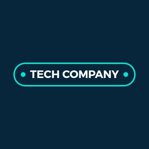 Sleek and Modern Dark Blue Minimalist Tech Company Logo Template