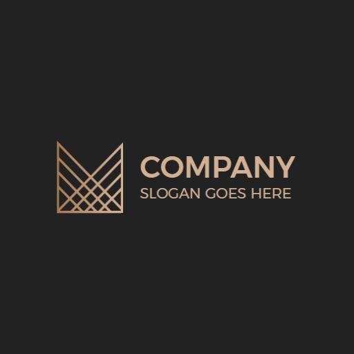 Sleek Black and Gold Design Representing Luxury Brand Logo Template