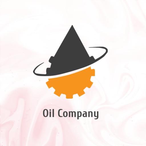 Sleek Black and Orange Design for Modern Industrial Oil Company Logo Template