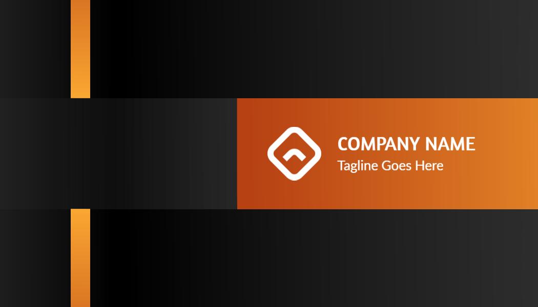 Sleek Black and Orange Web Designer Business Card Template