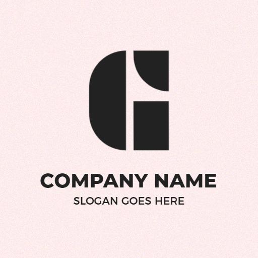 Sleek Black and Pink G Letter Design for Branding Logo Template
