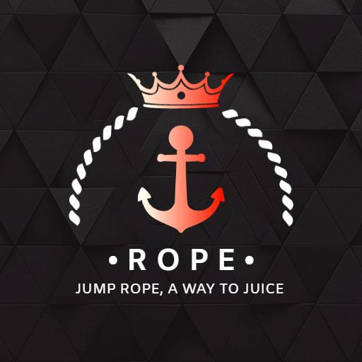 Sleek Black and Red Design Representing Jump Rope Fitness Logo Template