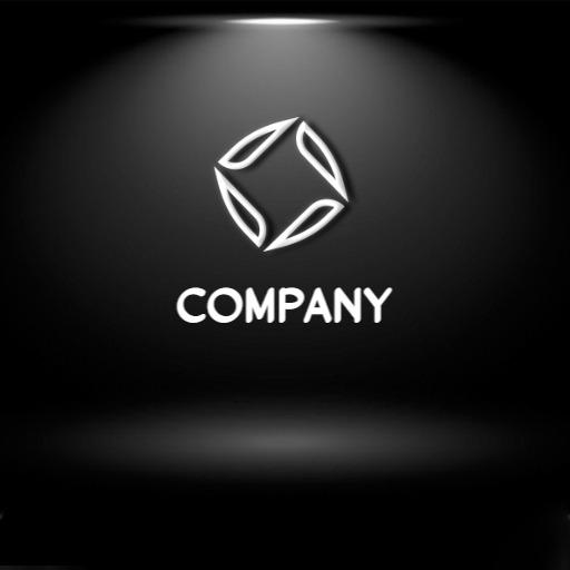 Sleek Black and White Design for Modern Business Mockup Logo Template