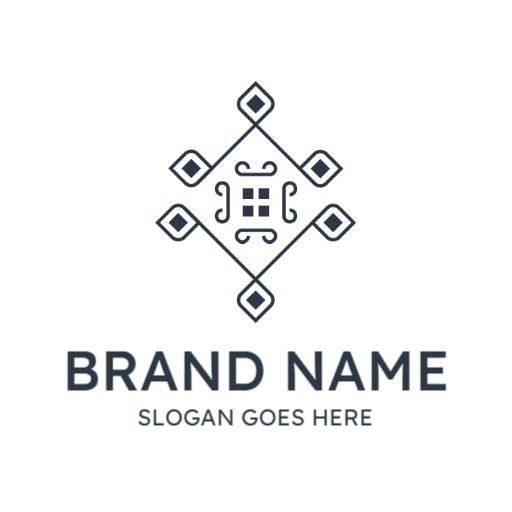 Sleek Black and White Minimalist Geometric Design Logo Template