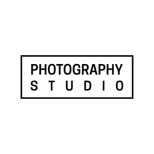 Sleek Black and White Minimalist Photography Studio Logo Template