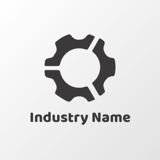 Sleek Black Gear Design Representing Industrial Concept Logo Template