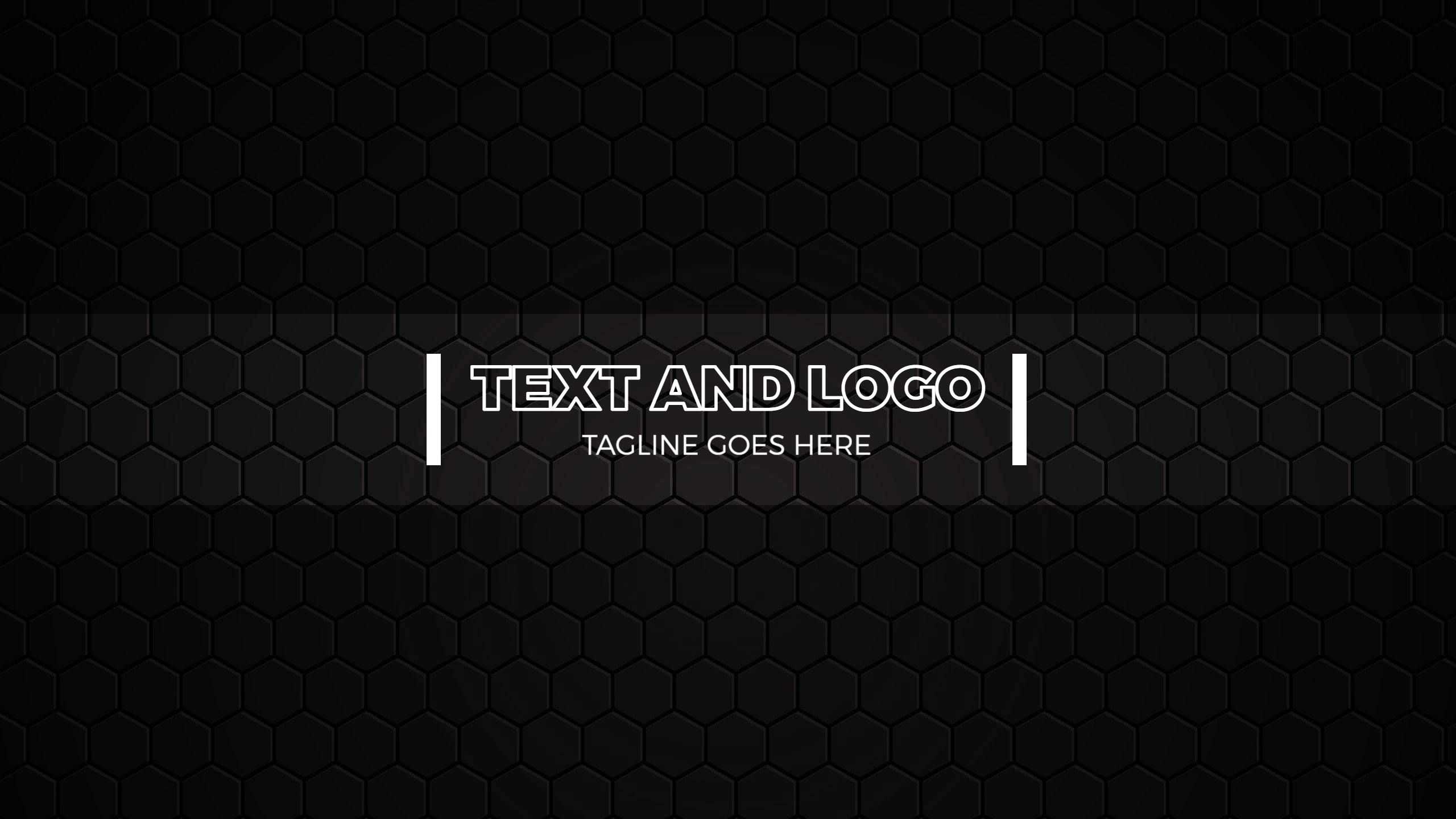 Sleek Black Hexagonal Design for YouTube Channel Banner Template