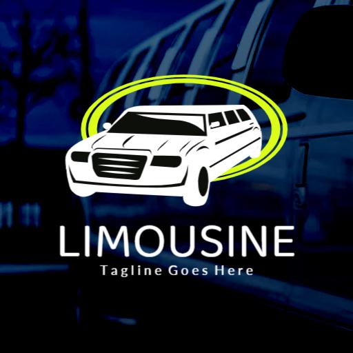 Sleek Black Limousine Design for Luxury Transportation Logo Template