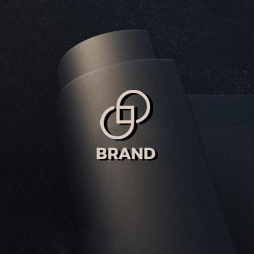 Sleek Black Mockup Demonstrating Modern Branding Logo Template