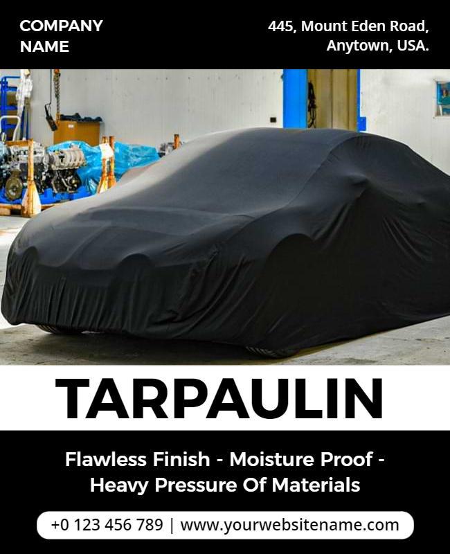 Sleek Black Modern Tarpaulin Feature Poster Template
