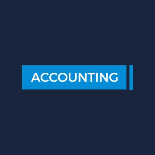 Sleek Blue and Dark Theme Representing Minimalist Accounting Logo Template