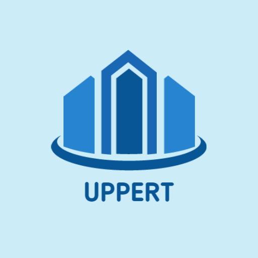 Sleek Blue Architectural Design Showcasing Modern Structures Logo Template