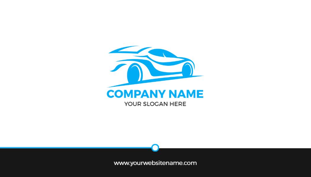 Sleek Blue Auto Repair Mechanic Business Card Template