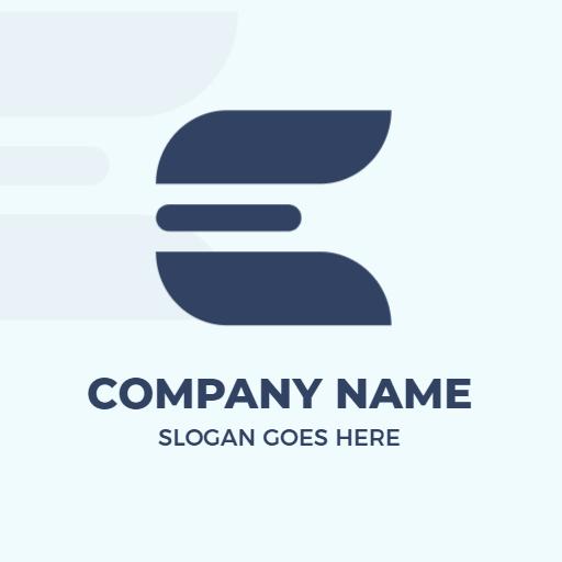 Sleek Blue E Letter Design for Modern Corporate Identity Logo Template