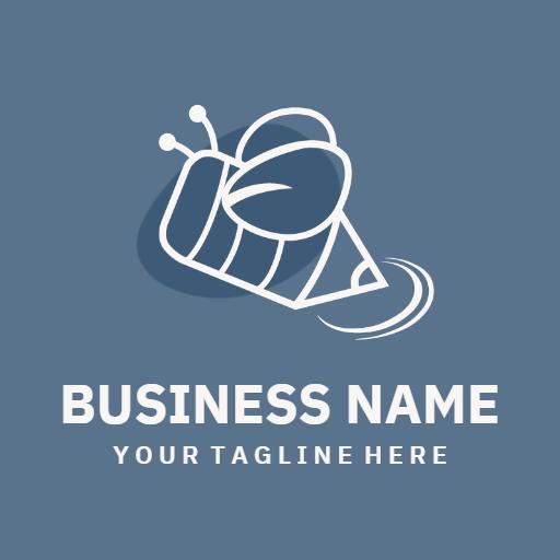 Sleek Blue Minimalist Design Featuring a Snail Logo Template